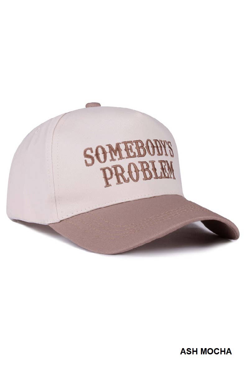 1014 Somebody's Problem Two Tone Canvas Cotton Cap SI-28471
