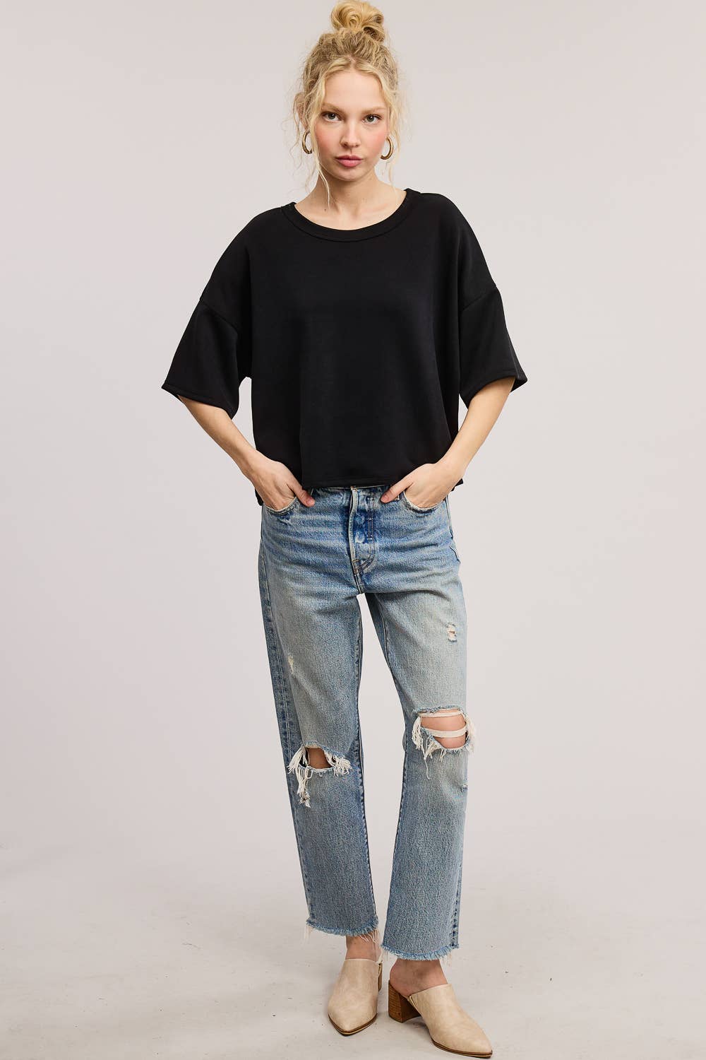 Boxy Short Sleeve Scuba Shirt