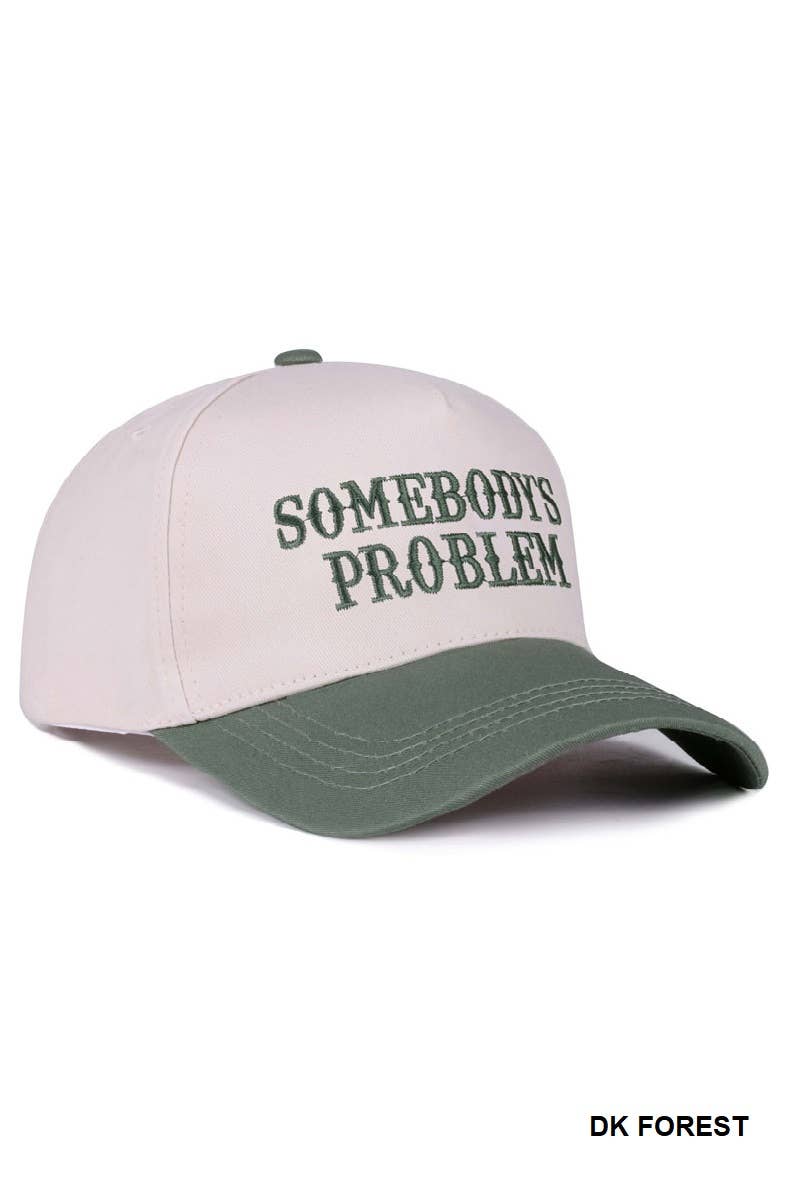 1014 Somebody's Problem Two Tone Canvas Cotton Cap SI-28471