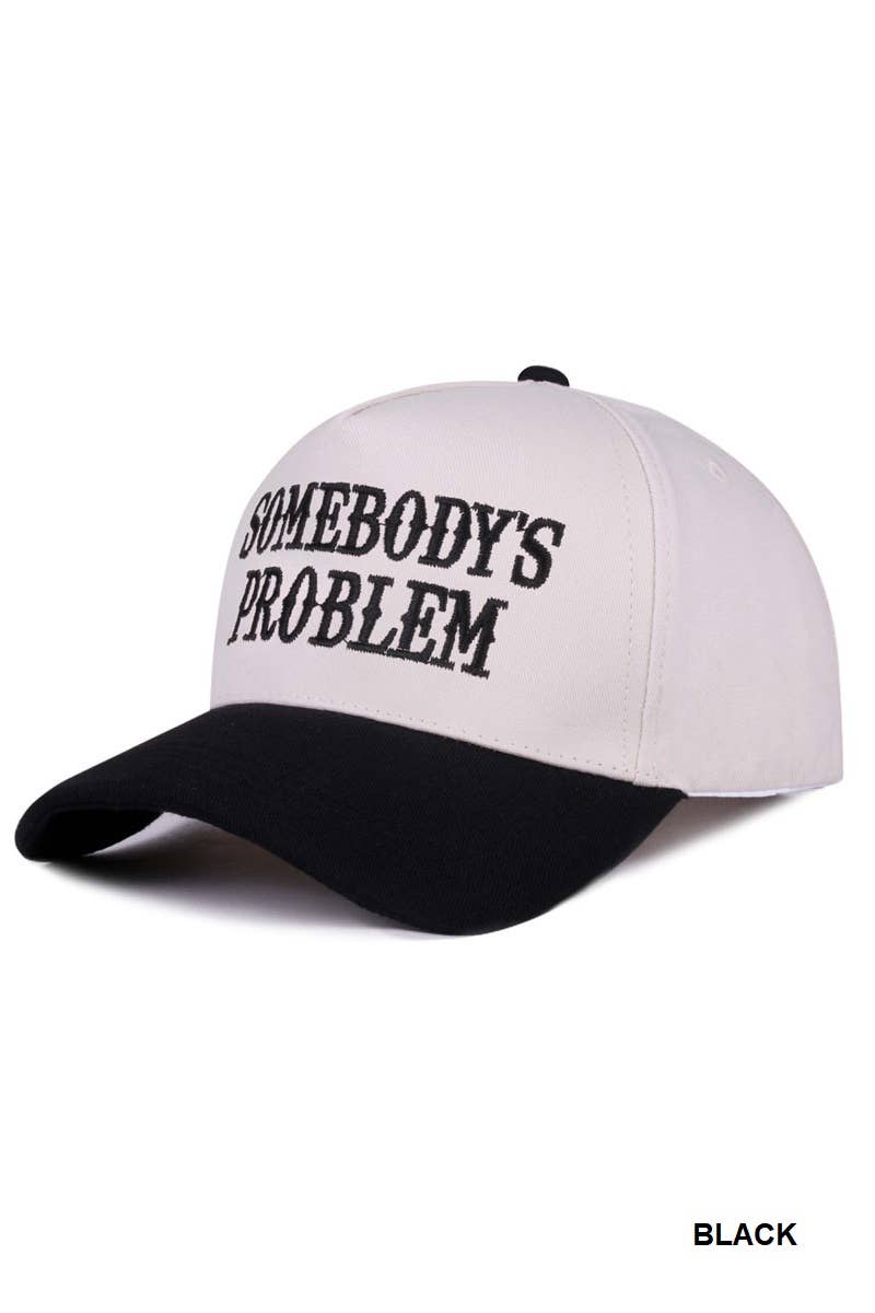1014 Somebody's Problem Two Tone Canvas Cotton Cap SI-28471