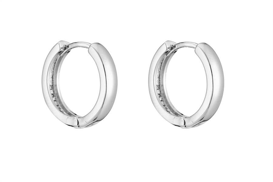 Ladies Metal Tubular Hoop Fashion Elegant Earrings
