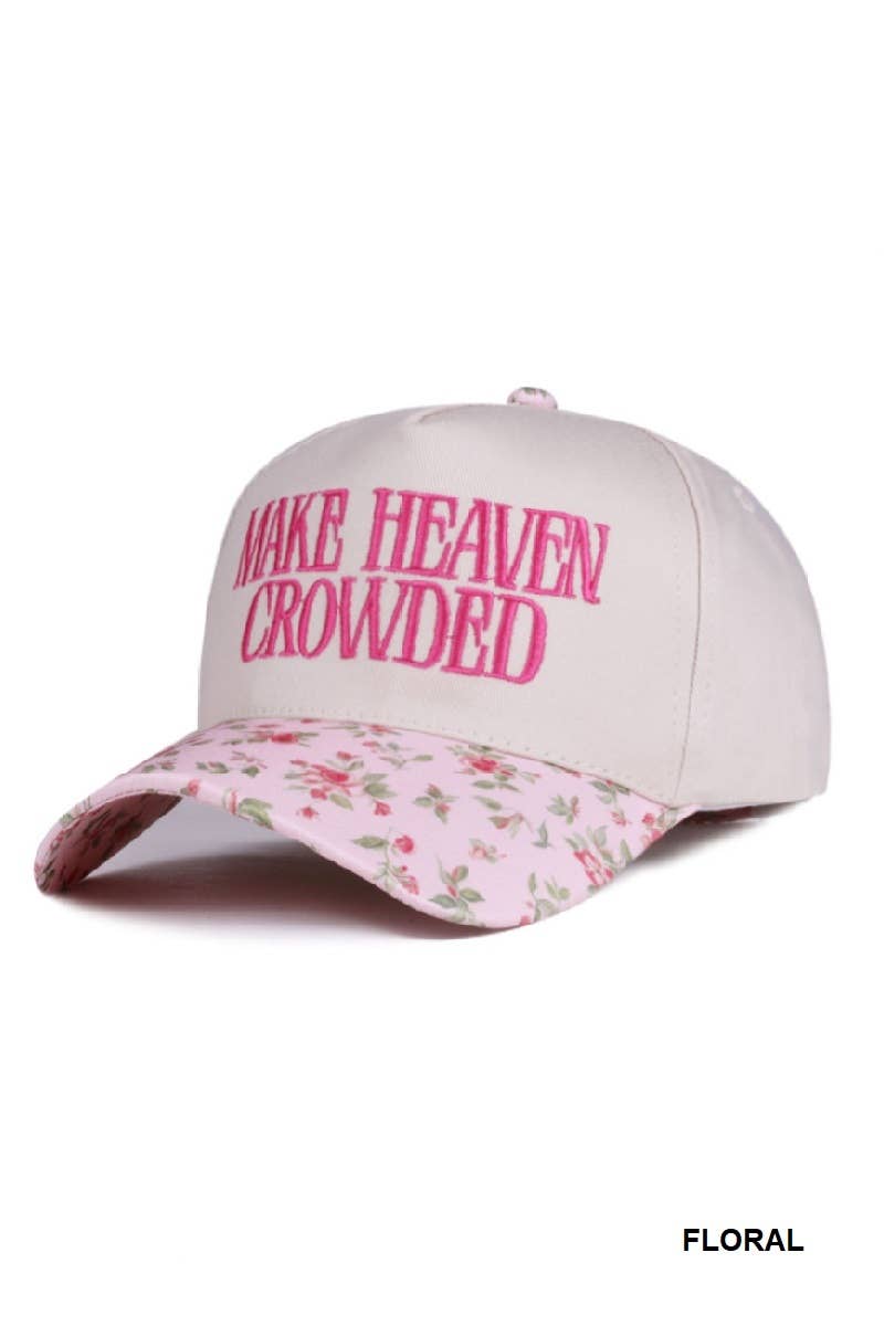 ...._ 1230 Make Heaven Crowded Two Tone Canvas Cotton Cap SI-28815