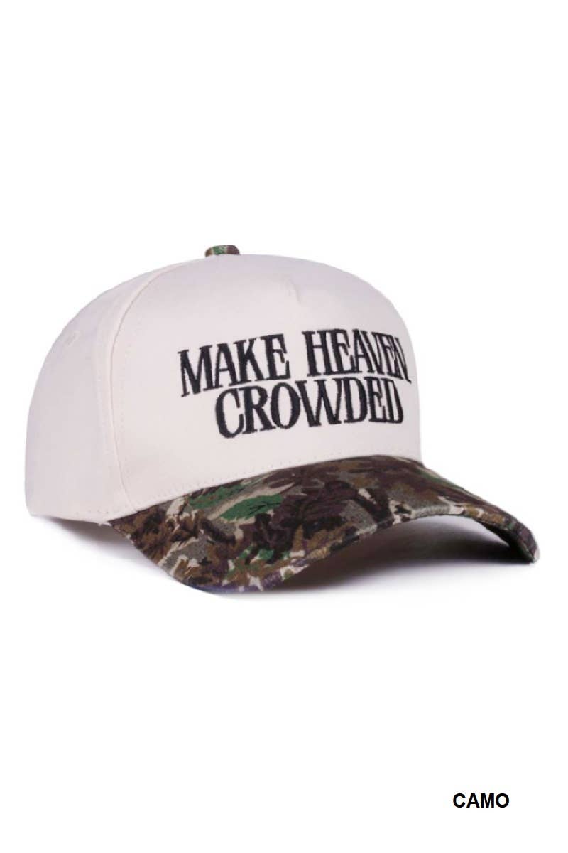 ...._ 1230 Make Heaven Crowded Two Tone Canvas Cotton Cap SI-28815