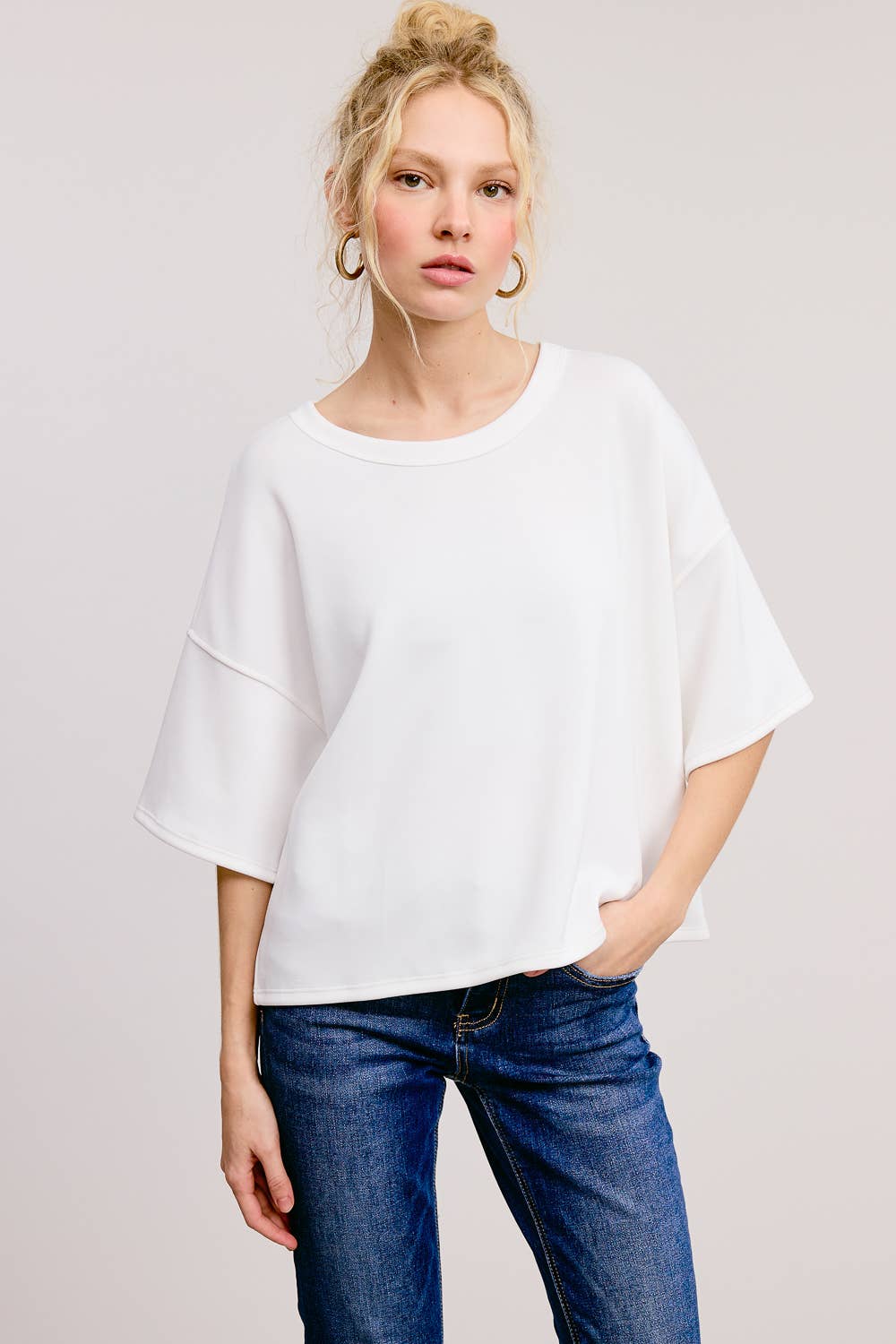 Boxy Short Sleeve Scuba Shirt