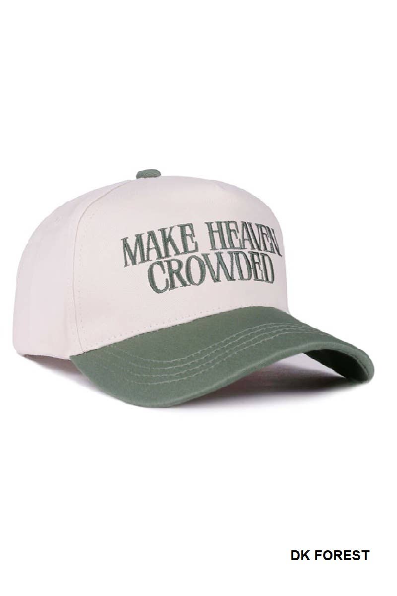 ...._ 1230 Make Heaven Crowded Two Tone Canvas Cotton Cap SI-28815