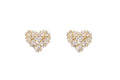Ladies Rhinestone Heart Shaped Fashion Earring