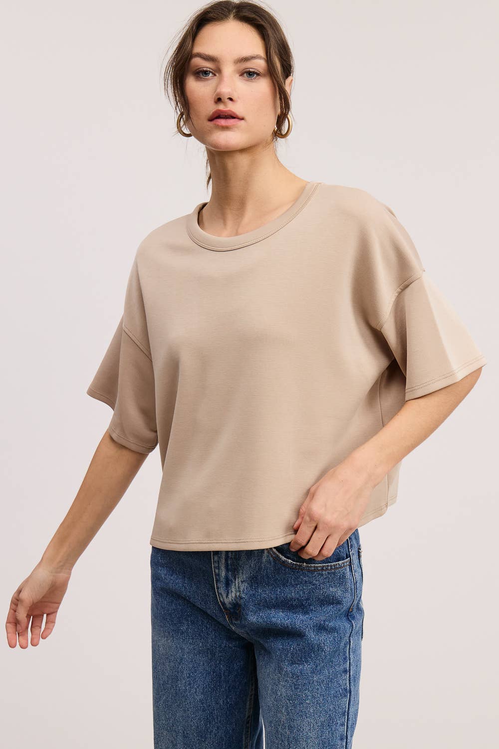 Boxy Short Sleeve Scuba Shirt