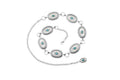 Ladies Turquoise Center Chain Link Metal Belt
