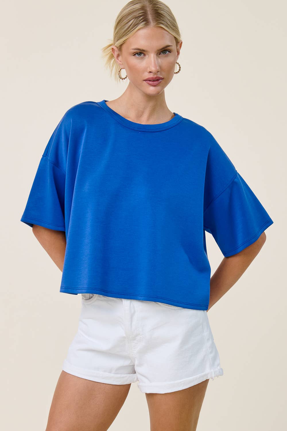Boxy Short Sleeve Scuba Shirt