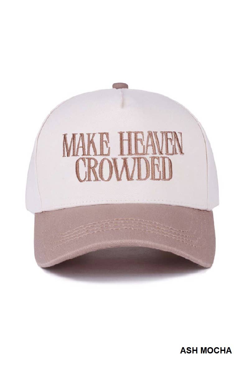 ...._ 1230 Make Heaven Crowded Two Tone Canvas Cotton Cap SI-28815