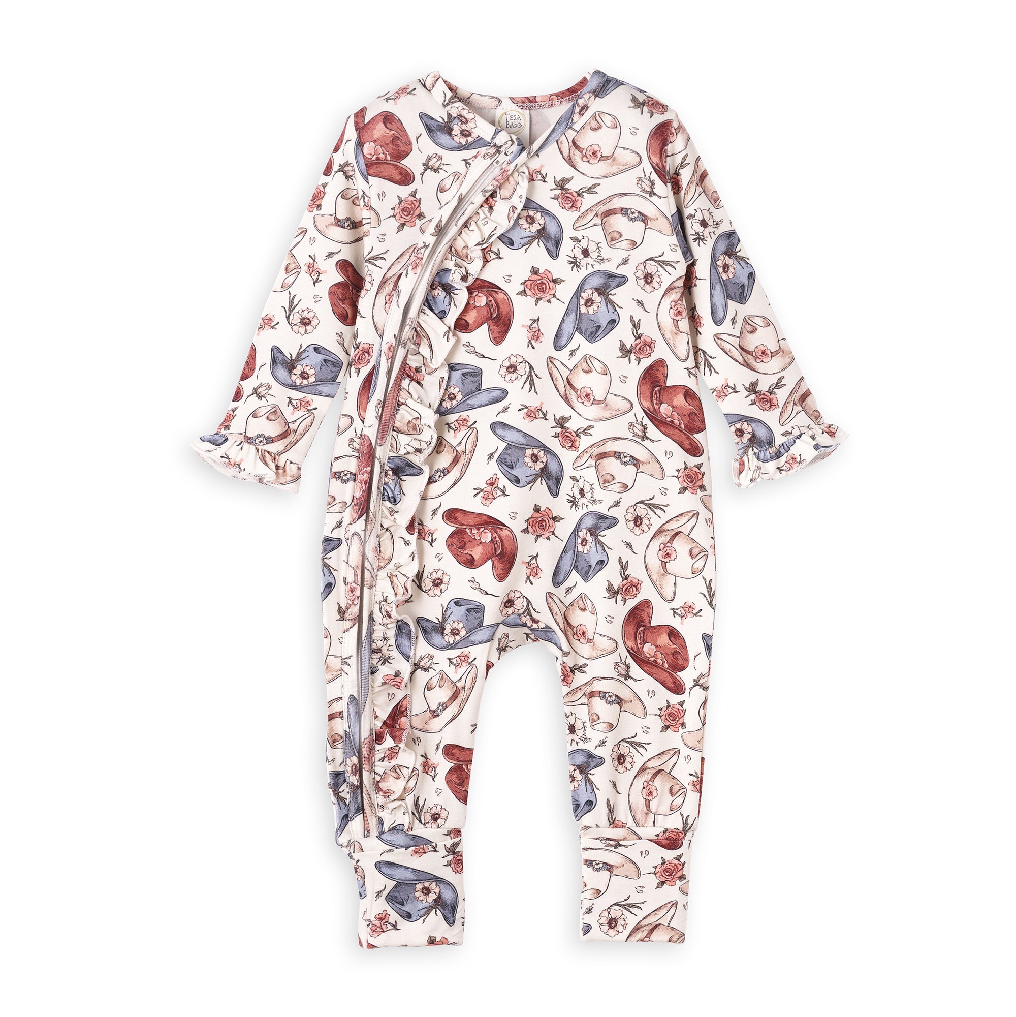 Wildflower Rodeo Cowgirl Zipper Romper - Bamboo Baby