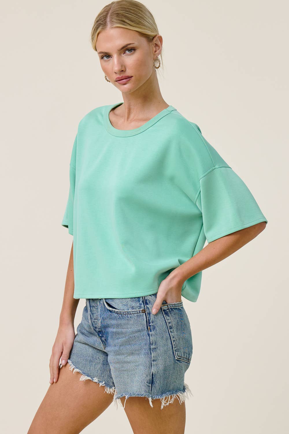 Boxy Short Sleeve Scuba Shirt