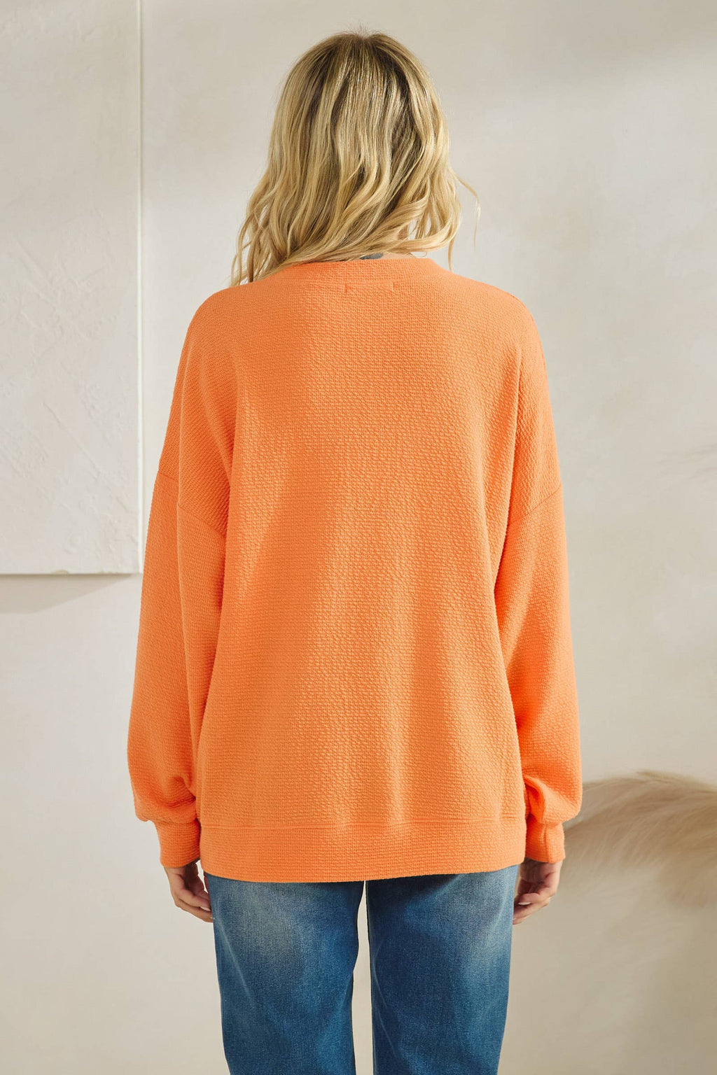 T-42083-"TENNESSEE" CLOUDY KNIT LONG SLEEVE GRAPHIC TOP