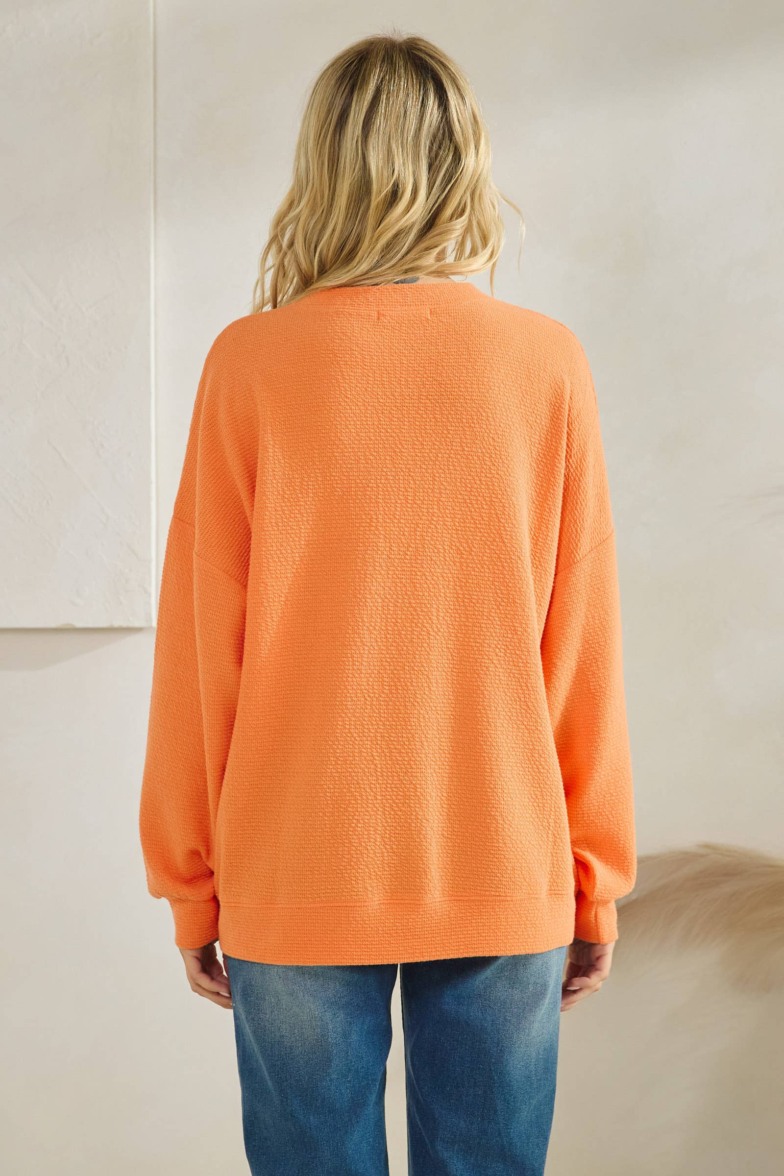 T-42083-"TENNESSEE" CLOUDY KNIT LONG SLEEVE GRAPHIC TOP