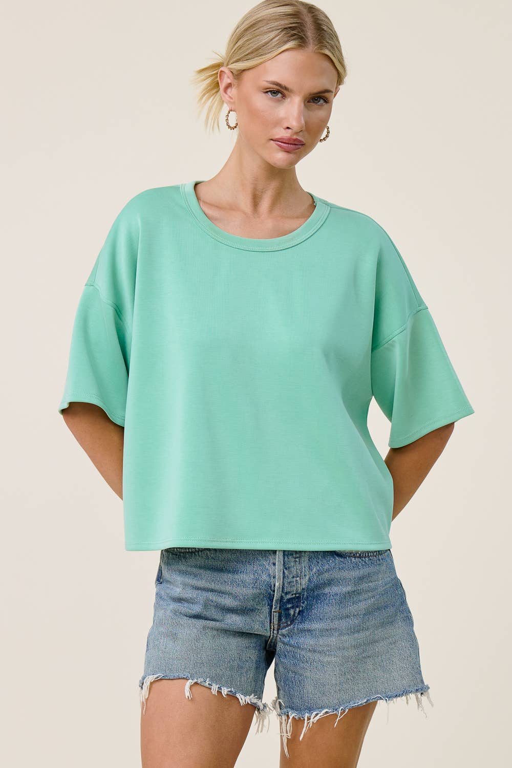 Boxy Short Sleeve Scuba Shirt