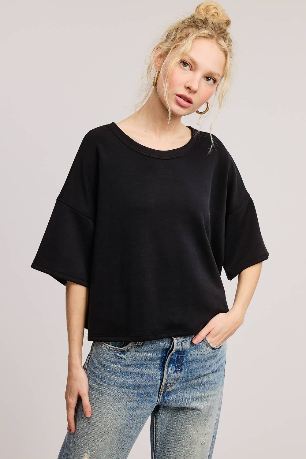Boxy Short Sleeve Scuba Shirt