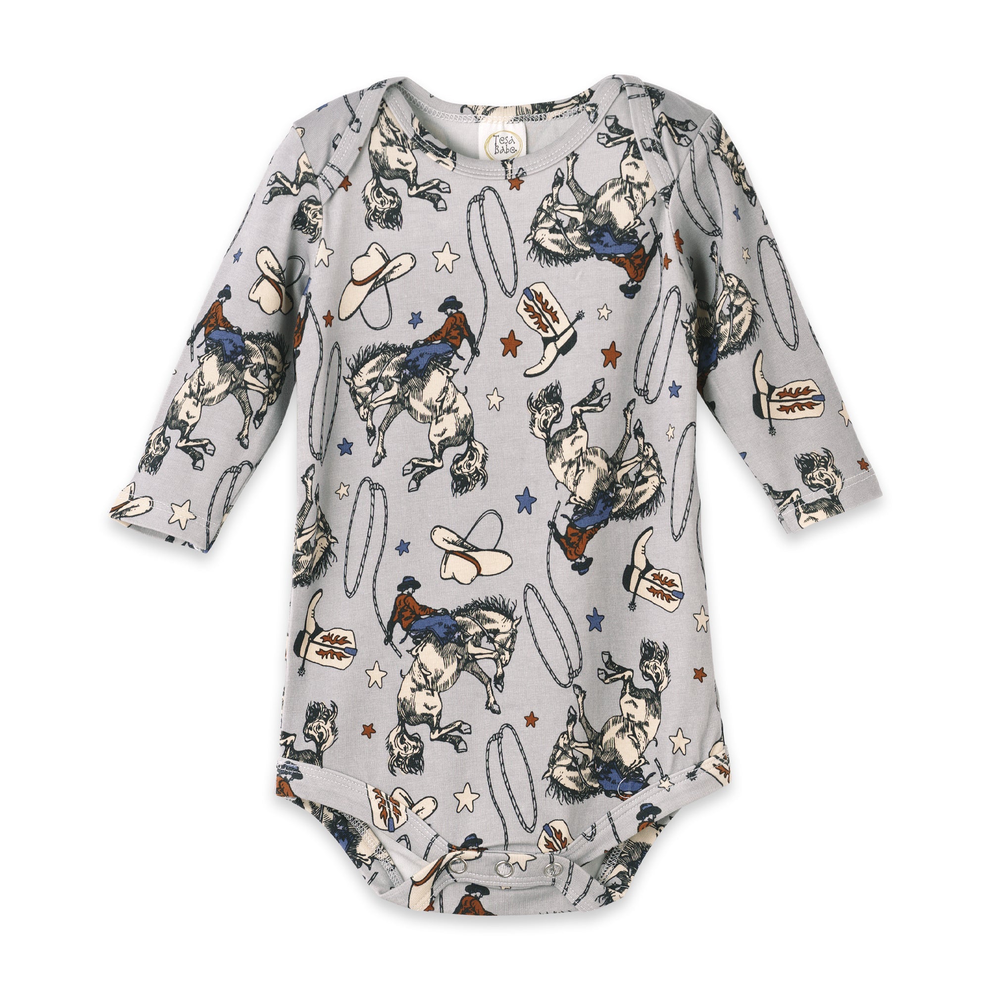 Western Cowboy Rodeo Baby Bodysuit - Bamboo