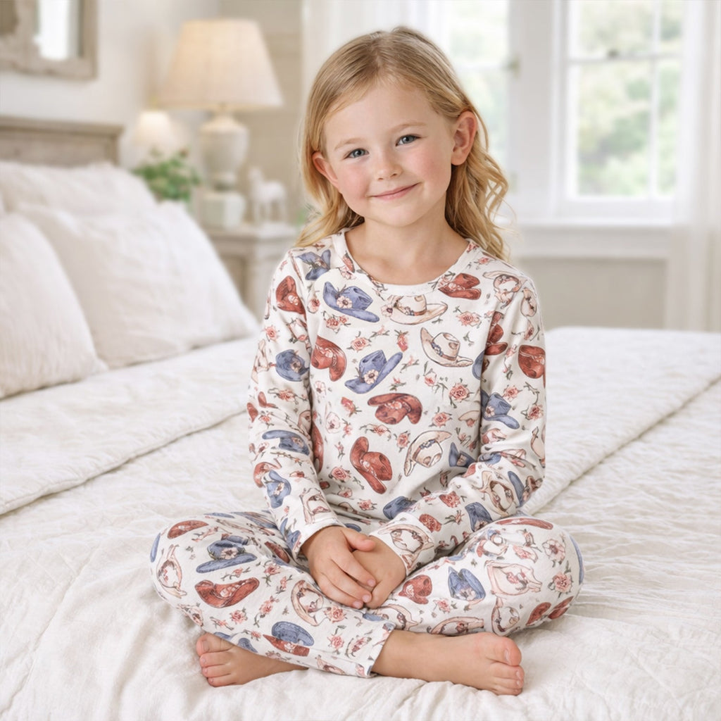 Wildflower Rodeo Cowgirl Kids Pajama Set - Bamboo