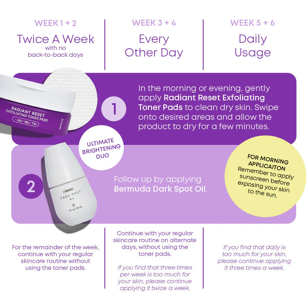 Bushbalm | Radiant Reset Exfoliating Toner Pads