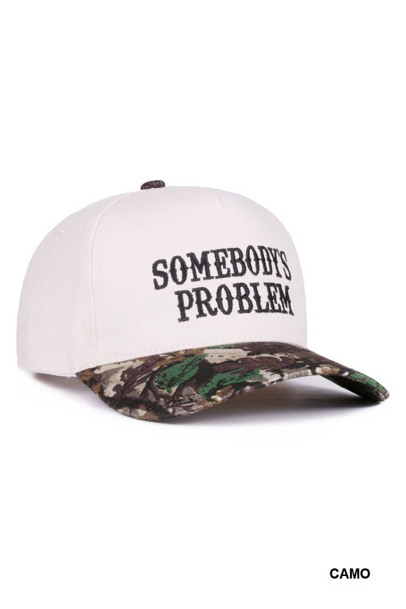 1014 Somebody's Problem Two Tone Canvas Cotton Cap SI-28471