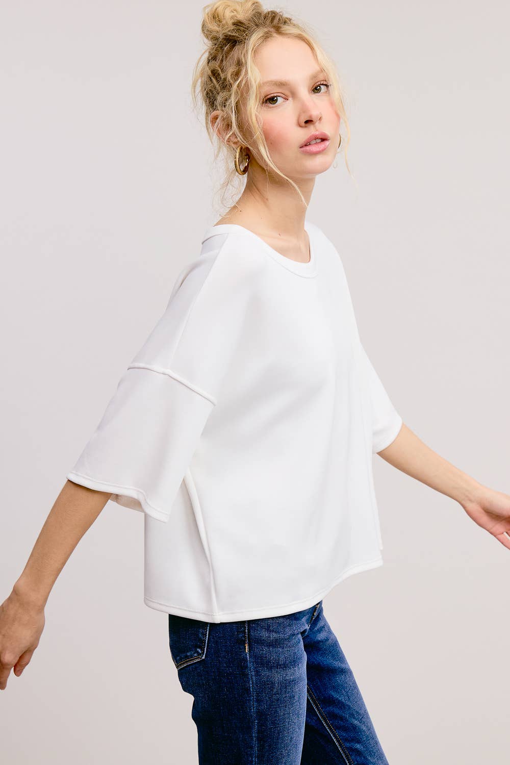 Boxy Short Sleeve Scuba Shirt