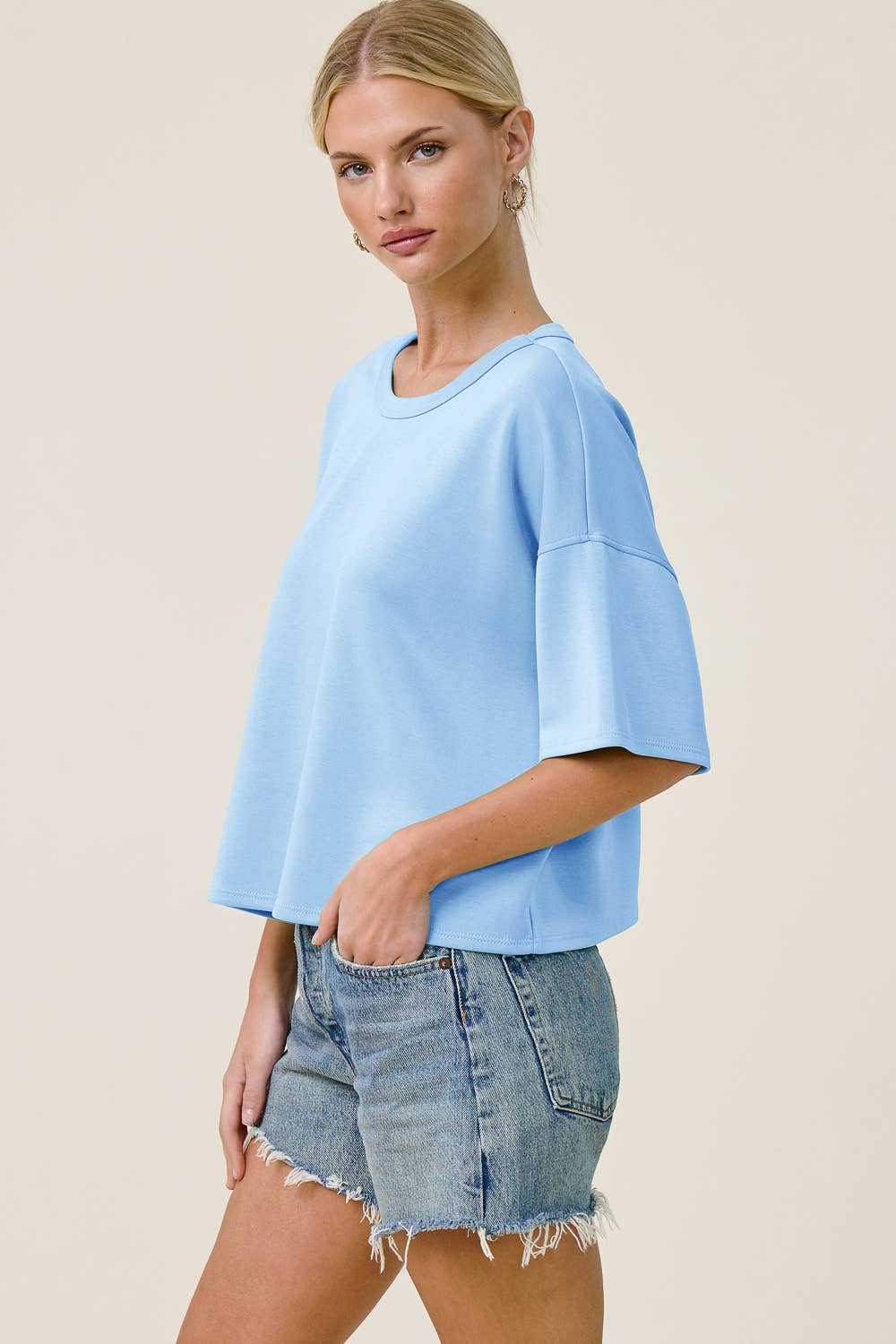 Boxy Short Sleeve Scuba Shirt