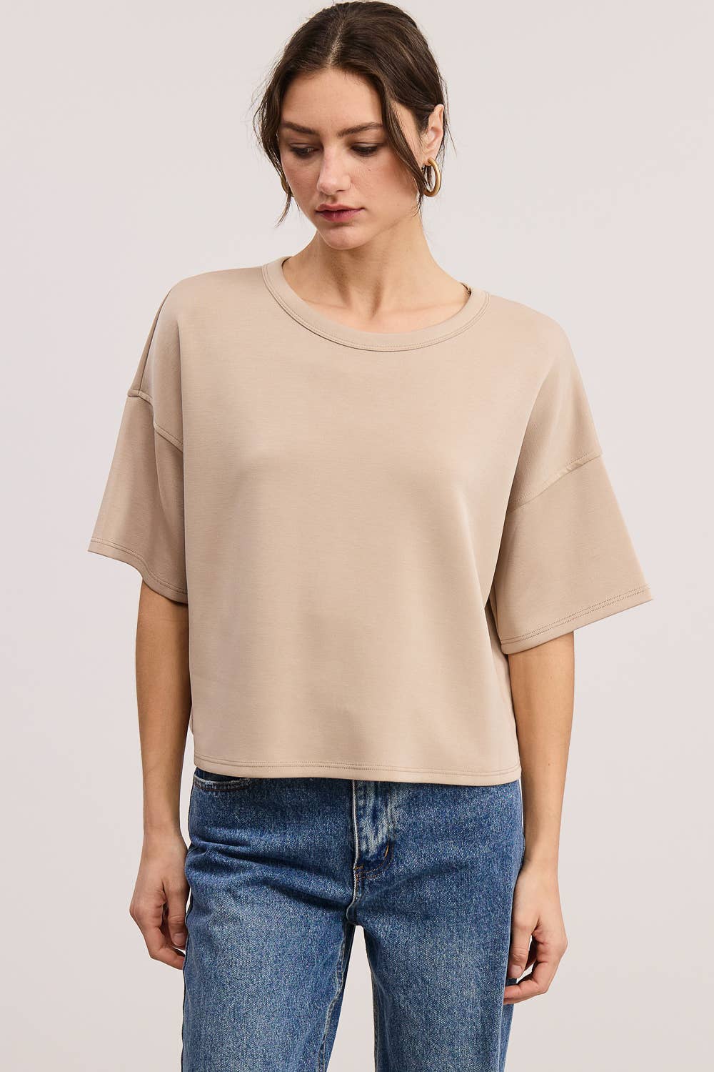 Boxy Short Sleeve Scuba Shirt