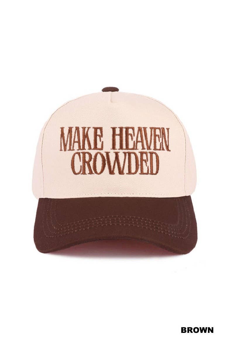 ...._ 1230 Make Heaven Crowded Two Tone Canvas Cotton Cap SI-28815