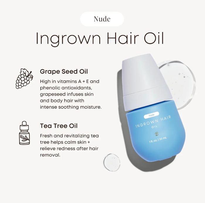 Bushbalm | Nude · 1 fl. oz. | 30 mL  Ingrown Hair + Pre-Post Wax Oil