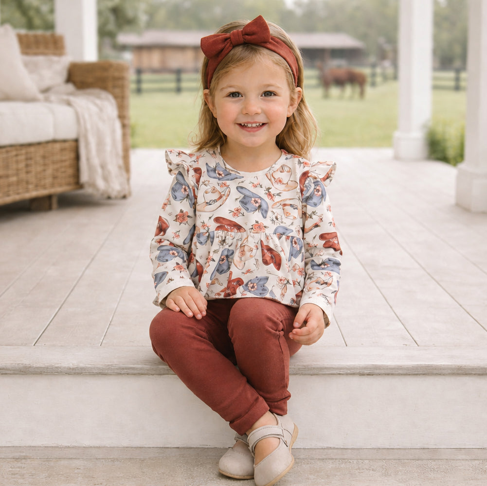 Wildflower Rodeo Cowgirl Set- Bamboo Top & Cotton Pants